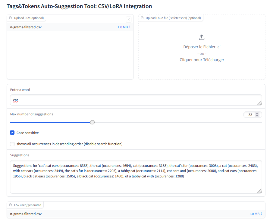 Prompt helper for BigASP2 + LoRA Tag Extractor & Tokens Auto-Suggester